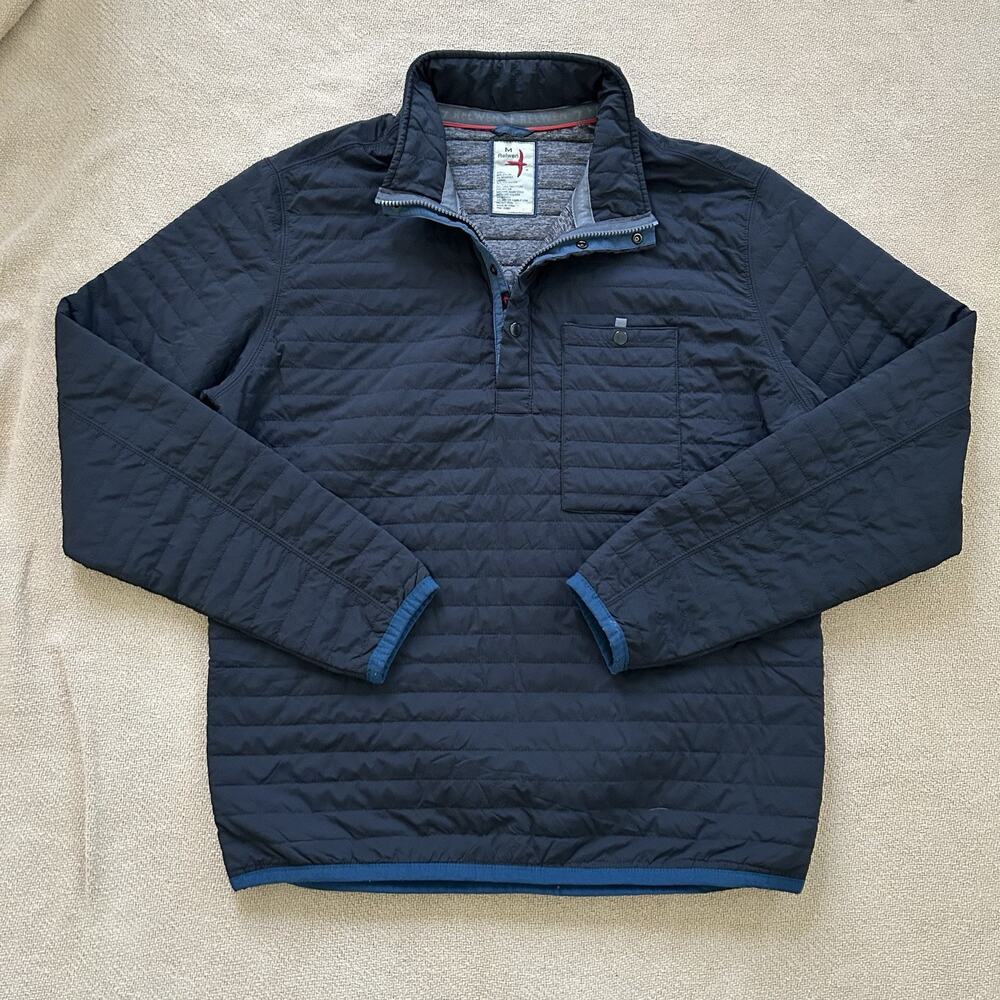 Relwen Quilted Navy Pullover Jacket- Medium